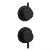Arezzo Matt Black Concealed Individual Stop Tap + Thermostatic Control Shower Valve 2 Arezzo Matt Black Concealed Individual Stop Tap + Thermostatic Control Shower Valve -Showers Shop EG AZ 36AB n p