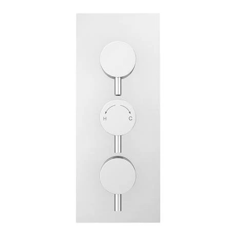 Cruze Triple Round Concealed Thermostatic Shower Valve with Diverter - Chrome 6 Cruze Triple Round Concealed Thermostatic Shower Valve with Diverter - Chrome - Image 4