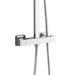 Summit Modern Square Thermostatic Shower - Chrome 9 Summit Modern Square Thermostatic Shower - Chrome -Showers Shop EG CK 01 detail3 460