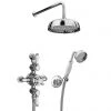 Trafalgar Triple Exposed Thermostatic Shower (inc. Valve, Elbow, Handset + Fixed Shower Head) -Showers Shop EG LY 25 PK1 p