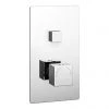 Milan Twin Modern Square Push-Button Concealed Shower Valve 1 Milan Twin Modern Square Push-Button Concealed Shower Valve -Showers Shop EG PB 01S np1