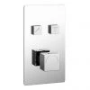 Milan Twin Modern Square Push-Button Shower Valve with 2 Outlets -Showers Shop EG PB 02S np1