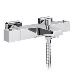 Milan Square Wall Mounted Thermostatic Bath Shower Mixer Valve