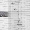 Chatsworth Thermostatic Shower with Diverter, Rigid Riser & Fixed Head -Showers Shop EG TCK 10 n p