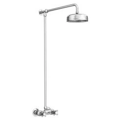 Chatsworth Thermostatic Shower Bar Valve with Rigid Riser & Fixed Head -Showers Shop EG TCK 11 detail1 460
