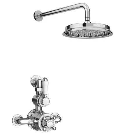 Chatsworth 1928 Twin Exposed Thermostatic Shower Pack (inc. Valve, Elbow + Fixed Shower Head) 7 Chatsworth 1928 Twin Exposed Thermostatic Shower Pack (inc. Valve, Elbow + Fixed Shower Head) - Image 5