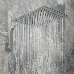 Milan Square Push-Button Concealed Shower Valve with 300x300mm Shower Head + Curved Arm 11 Milan Square Push-Button Concealed Shower Valve with 300x300mm Shower Head + Curved Arm -Showers Shop EGPB01S PK1 d5 460