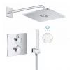 Grohe Grohtherm SmartConnect Square Head & Handset Shower Set 1 Grohe Grohtherm SmartConnect Square Head & Handset Shower Set -Showers Shop GBTSQUHSS n p