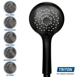 Triton Danzi DuElec 9.5kw Electric Shower - Black - GEDADU93 11 Triton Danzi DuElec 9.5kw Electric Shower - Black - GEDADU93 -Showers Shop GEDADU93 D3 460