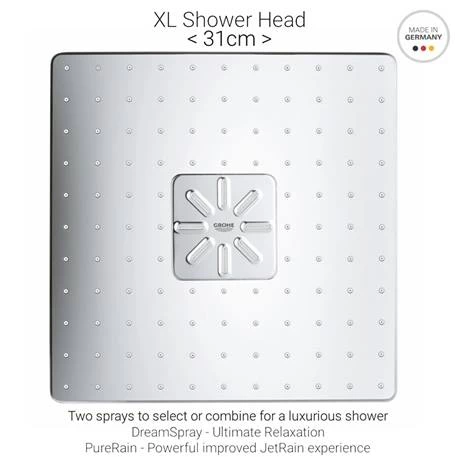 Grohe Grohtherm Smartcontrol Perfect Shower With Ceiling Mounted 310 Cube Shower Head 5 Grohe Grohtherm Smartcontrol Perfect Shower With Ceiling Mounted 310 Cube Shower Head - Image 3