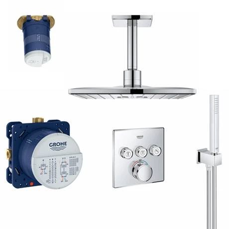 Grohe Grohtherm Smartcontrol Perfect Shower With Ceiling Mounted 310 Cube Shower Head 4 Grohe Grohtherm Smartcontrol Perfect Shower With Ceiling Mounted 310 Cube Shower Head - Image 2