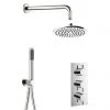 Crosswater MPRO Chrome 2 Outlet 3-Handle Shower Bundle -Showers Shop GTLPRO2000C P