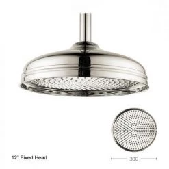 Crosswater - Belgravia Thermostatic Shower Valve with Fixed Head - Nickel -Showers Shop HG SHOWERN D4 460