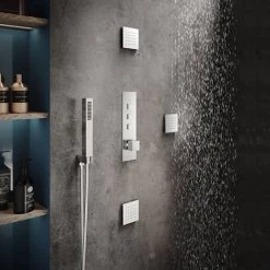 Hudson Reed Ignite Square Slimline Shower Package (3 Outlets) -Showers Shop HR IG SQ d1 460