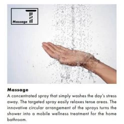 Hansgrohe Croma Multi 3 Spray 65cm Shower Slider Rail Kit with Soap Dish - 27775000 -Showers Shop Hansgrohe Massage 460 2