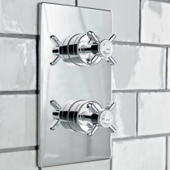 Heritage - Dawlish Dual Control Recessed Valve - Chrome - SDC04 -Showers Shop Heritage Dorchester Dual Control Recessed Valve Chrome SDC04 d1 460