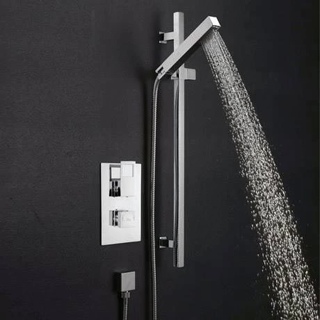 Hudson Reed Minimalist Chrome Kubix Slider Rail Kit - A3181 4 Hudson Reed Minimalist Chrome Kubix Slider Rail Kit - A3181 - Image 2