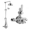 Hudson Reed Topaz Exposed Valve inc. Rigid Riser Kit, Diverter, 8" Shower Rose & Handset -Showers Shop Hudson Reed Topaz Exposed Valve pack p