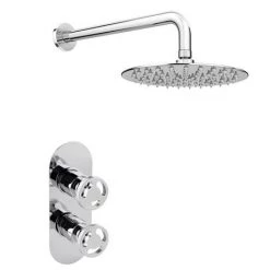 Arezzo Chrome Industrial Style Shower System with Concealed Valve + Head -Showers Shop IS2CHPK d5 460