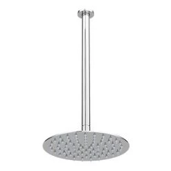 Arezzo Chrome Industrial Style Shower System with Dual Concealed Valve + Ceiling Mounted Head -Showers Shop IS3CHPKDC d4 460
