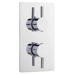 Nuie - Series F II Twin Concealed Thermostatic Shower Valve with Round Shower Head 7 Nuie - Series F II Twin Concealed Thermostatic Shower Valve with Round Shower Head -Showers Shop JTY312CRZRDARM d1 375