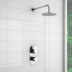 Bosa Modern Twin Concealed Thermostatic Shower Valve -Showers Shop LSV91 detail2 460