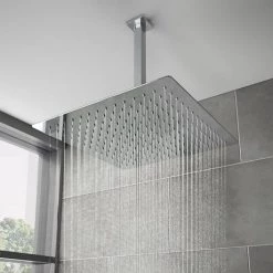 Milan Shower Package (inc. 400x400mm Square Rainfall Shower Head + Wall Mounted Handset) -Showers Shop MCSP01 d6 460