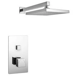 Milan Square Concealed Push-Button Valve + Rainfall Shower Head -Showers Shop MIL PB PK1 detail1 460
