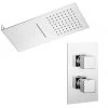 Milan Shower Package with Valve + Flat Dual Fixed Shower Head (Waterfall / Rainfall) 1 Milan Shower Package with Valve + Flat Dual Fixed Shower Head (Waterfall / Rainfall) -Showers Shop MIL SCV PK3 n p