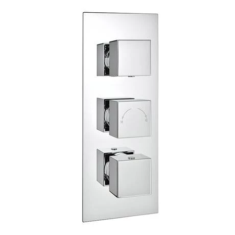 Milan 400mm LED Square Shower Package with Concealed Valve + Handset 7 Milan 400mm LED Square Shower Package with Concealed Valve + Handset - Image 5