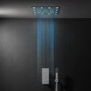 Milan 400mm LED Square Shower Package with Concealed Valve + Handset -Showers Shop MIL400PK2 p