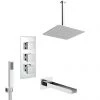 Milan Shower Package (Rainfall Ceiling Mounted Head, Handset + Waterfall Bath Spout) 2 Milan Shower Package (Rainfall Ceiling Mounted Head, Handset + Waterfall Bath Spout) -Showers Shop MSPCM p