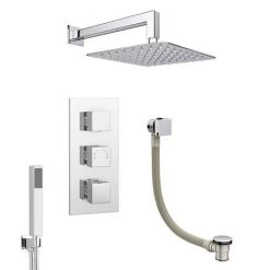Milan Shower Package (Rainfall Wall Mounted Head, Handset + Freeflow Bath Filler) -Showers Shop MSPWM detail3 460