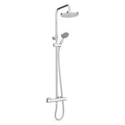 Madrid Luxury Round Thermostatic Shower - Chrome -Showers Shop Madrid Luxury Round Thermostatic Shower Chrome n d1 460