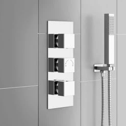 Milan Square Shower Package incl. Flat Fixed Head + Handset 9 Milan Square Shower Package incl. Flat Fixed Head + Handset -Showers Shop Milan Square Shower Package Inc Flat Fixed Head Handset detail2 460