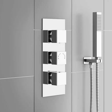 Milan Square Shower Package incl. Flat Fixed Head + Handset 4 Milan Square Shower Package incl. Flat Fixed Head + Handset - Image 2
