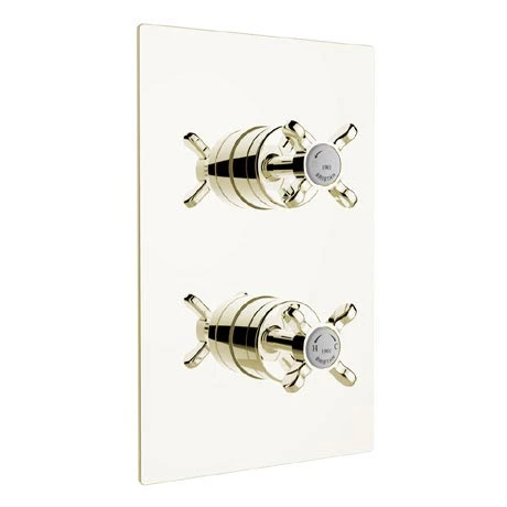 Bristan - 1901 Thermostatic Recessed Dual Control Shower Valve - Gold - N2-SHCVO-G 3 Bristan - 1901 Thermostatic Recessed Dual Control Shower Valve - Gold - N2-SHCVO-G