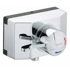 Bristan - Opac Thermostatic Exposed Shower Valve with Chrome Lever and Shroud - OP-TS1503-SCL-C