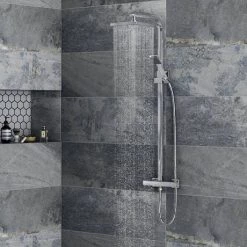 Prime Luxury Square Thermostatic Shower - Chrome -Showers Shop PRIM005 n d2 460