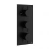 Crosswater MPRO Triple Concealed Thermostatic Shower Valve - Matt Black - PRO2000RM+ -Showers Shop PRO2000RM P