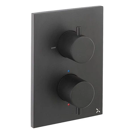 Crosswater - Matt Black MPRO Crossbox 1 Outlet Trim & Levers Finishing Kit 3 Crosswater - Matt Black MPRO Crossbox 1 Outlet Trim & Levers Finishing Kit