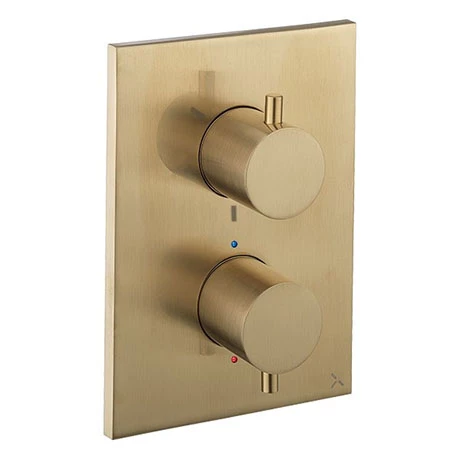 Crosswater - Brushed Brass MPRO Crossbox 3 Outlet Trim & Levers Finishing Kit 3 Crosswater - Brushed Brass MPRO Crossbox 3 Outlet Trim & Levers Finishing Kit