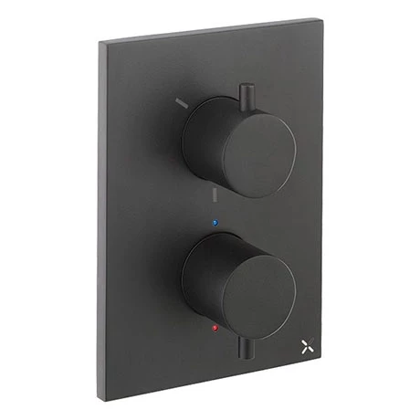 Crosswater - Matt Black MPRO Crossbox 3 Outlet Trim & Levers Finishing Kit 3 Crosswater - Matt Black MPRO Crossbox 3 Outlet Trim & Levers Finishing Kit