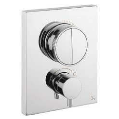 Crosswater MPRO Crossbox Push Chrome 2 Outlet Trim Set