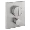 Crosswater MPRO Crossbox Push Brushed Stainless Steel Effect 2 Outlet Trim Set 2 Crosswater MPRO Crossbox Push Brushed Stainless Steel Effect 2 Outlet Trim Set -Showers Shop PROCBPUSH1500LBPV P