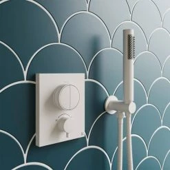 Crosswater MPRO Crossbox Push Matt White 2 Outlet Trim Set 5 Crosswater MPRO Crossbox Push Matt White 2 Outlet Trim Set -Showers Shop PROCBPUSH1500LBPW D1 460