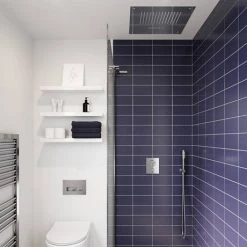 Crosswater MPRO Crossbox Push Brushed Stainless Steel Effect 3 Outlet Trim Set -Showers Shop PROCBPUSH2500LBPV D1 460