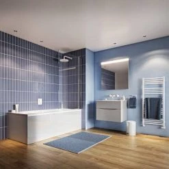 Crosswater MPRO Crossbox Push Matt White 3 Outlet Trim Set -Showers Shop PROCBPUSH2500LBPW D1 460