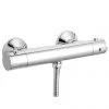 Nuie ABS Round Thermostatic Bar Valve - Bottom Outlet - Chrome - VBS001 -Showers Shop Premier ABS Round Thermostatic Bar Valve Bottom Outlet Chrome VBS001 p