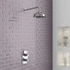 Nuie Edwardian Twin Concealed Thermostatic Shower Valve with 8" Apron Fixed Head -Showers Shop Premier Edwardian Twin Concealed Thermostatic Shower Valve with 8 Apron Fixed Head n p
